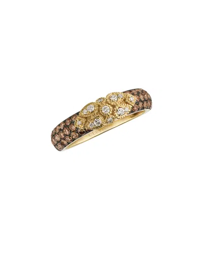 Le Vian 14k 0.73 Ct. Tw. White & Chocolate Diamond Ring In Burgundy