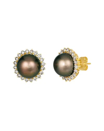 Le Vian Ladies Chocolate Pearl Collection Earrings Set In 14k Honey Gold