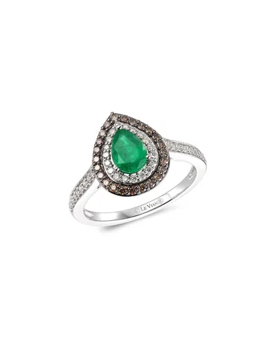 Le Vian ® 14k 0.92 Ct. Tw. Diamond & Emerald Ring In Metallic