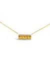 Le Vian 14k 0.97 Ct. Tw. Diamond & Yellow Sapphire Adjustable Necklace