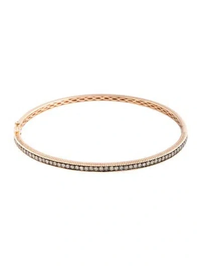 Pre-owned Le Vian 14k 1.00ctw Diamond Bangle Bracelet, 7.5" In Multicolor