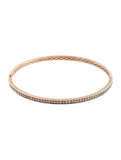 Pre-owned Le Vian 14k 1.00ctw Diamond Bangle Bracelet, 7.5" In Multicolor