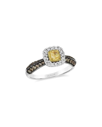 Le Vian ® 14k 1.05 Ct. Tw. Diamond & Yellow Dia. Cocktail Ring In Metallic