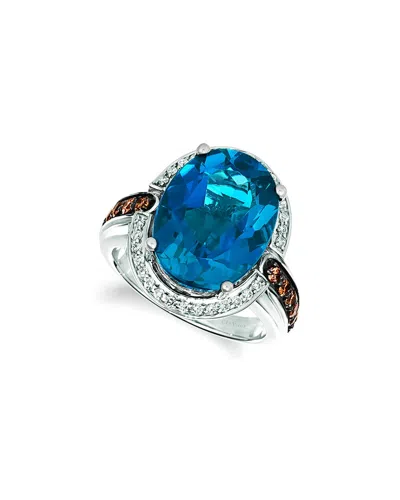 Le Vian 14k 10.56 Ct. Tw. Diamond & Topaz Eternity Ring In Blue