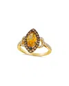 Le Vian 14k 1.06 Ct. Tw. Diamond & Citrine Eternity Ring