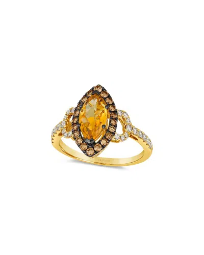 Le Vian 14k 1.06 Ct. Tw. Diamond & Citrine Eternity Ring In Gold