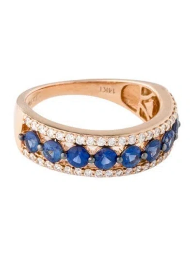 Pre-owned Le Vian 14k 1.10ctw Sapphire & Diamond Band In Multi