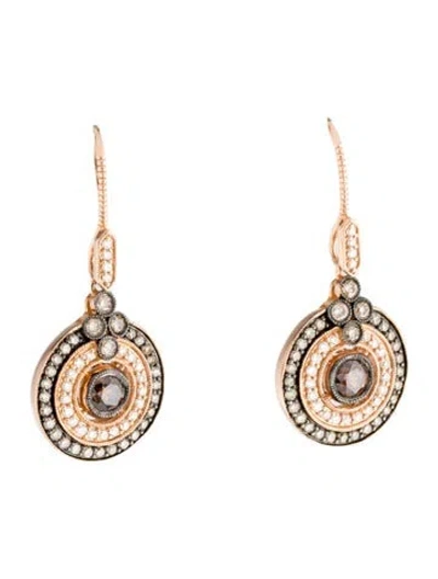 Pre-owned Le Vian 14k 1.14ctw Diamond Drop Earrings In Multicolor