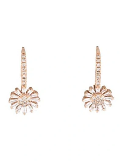 Pre-owned Le Vian 14k 1.15ctw Diamond Drop Earrings In Multi