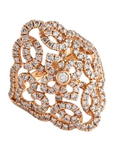 Pre-owned Le Vian 14k 1.17ctw Diamond Cocktail Ring In Multicolor