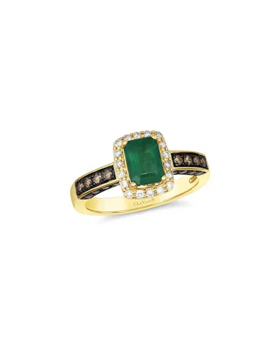 Le Vian ® 14k 1.19 Ct. Tw. Diamond & Emerald Cocktail Ring In Neutral