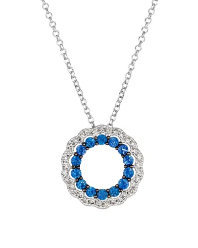 Le Vian 14k 1.19 Ct. Tw. Diamond & Sapphire Pendant In Metallic
