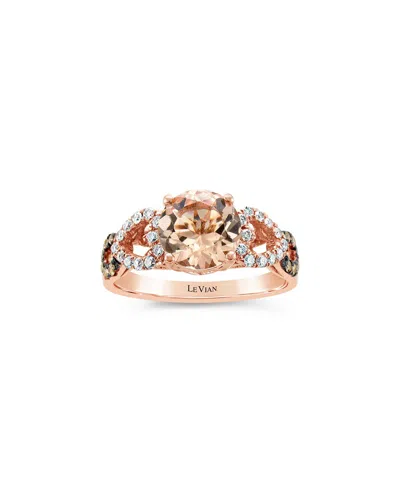 Le Vian 14k 1.26 Ct. Tw. Diamond & Morganite Eternity Ring In Brown