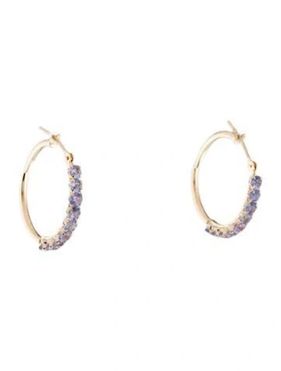 Pre-owned Le Vian 14k 1.32ctw Diamond Hoop Earrings In Multi