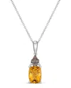 Le Vian ® 14k 1.34 Ct. Tw. Diamond & Citrine Pendant Necklace