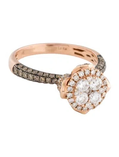 Pre-owned Le Vian 14k 1.35ctw Diamond Chocolatier Cocktail Ring In Multi