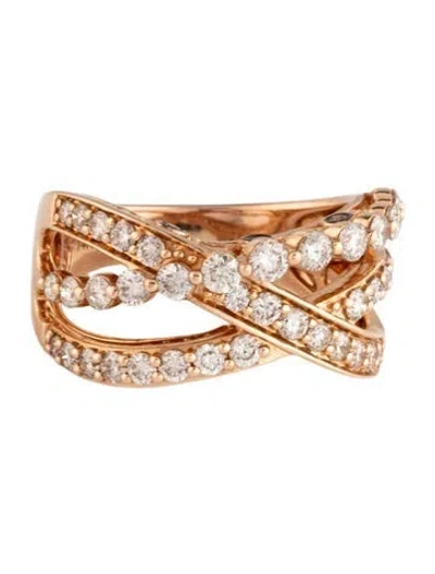 Pre-owned Le Vian 14k 1.35ctw Diamond Crossover Band In Multicolor