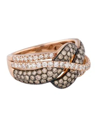 Pre-owned Le Vian 14k 1.35ctw Diamond Crossover Ring In Multi