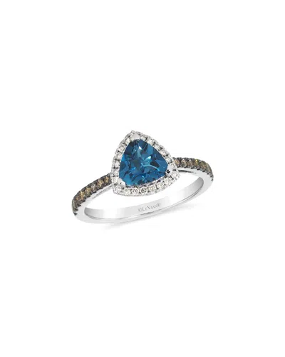 Le Vian ® 14k 1.37 Ct. Tw. Diamond & London Blue Topaz Cocktail Ring In Metallic