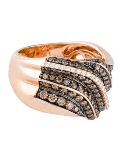 Pre-owned Le Vian 14k 1.42ctw Diamond Cross-over Ring In Multi