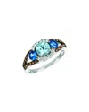 Le Vian 14k 1.47 Ct. Tw. Diamond & Aquamarine Ring In Metallic