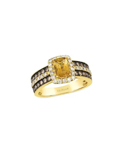 Le Vian ® 14k 1.48 Ct. Tw. Diamond & Citrine Cocktail Ring In Gold
