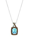 Le Vian ® 14k 1.52 Ct. Tw. Diamond & Aquamarine Pendant In Blue