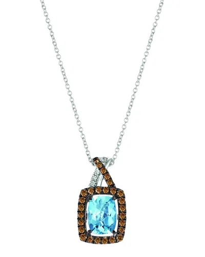 Le Vian ® 14k 1.52 Ct. Tw. Diamond & Aquamarine Pendant In Blue