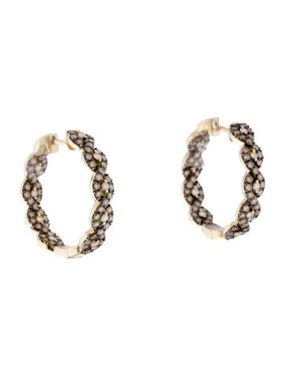 Pre-owned Le Vian 14k 1.57ctw Inside-out Hoop Earrings In Multi