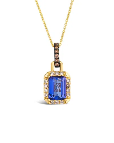 Le Vian ® 14k 1.72 Ct. Tw. Diamond & Tanzanite Drop Pendant In Gold