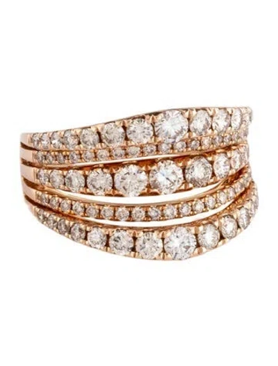Pre-owned Le Vian 14k 1.72ctw Diamond Cocktail Ring In Multicolor