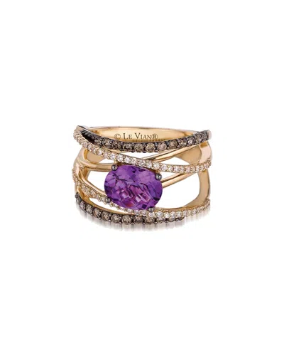 LE VIAN LE VIAN® 14K 1.73 CT. TW. DIAMOND & AMETHYST RING