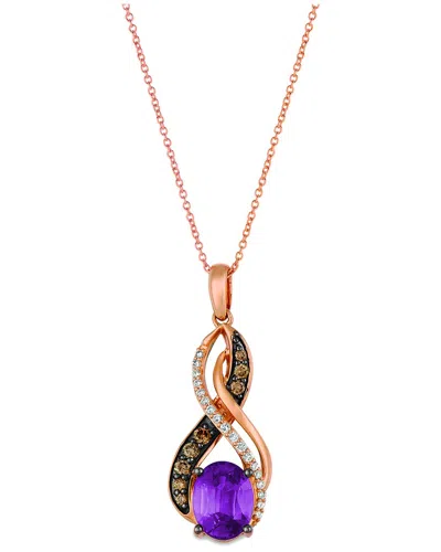 Le Vian 14k 1.76 Ct. Tw. Diamond & Amethyst Pendant In Multi
