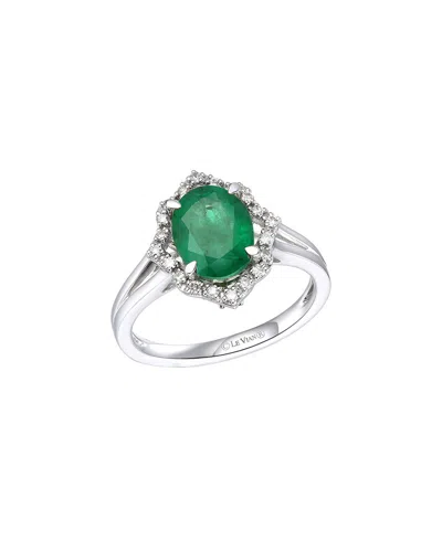 Le Vian 14k 1.76 Ct. Tw. Diamond & New Emerald Ring In Green