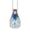 Le Vian 14k 1.77 Ct. Tw. Diamond & Sea Blue Aquamarine Pendant Necklace