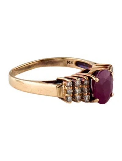 Pre-owned Le Vian 14k 1.78ct Ruby & Diamond Cocktail Ring In Multi