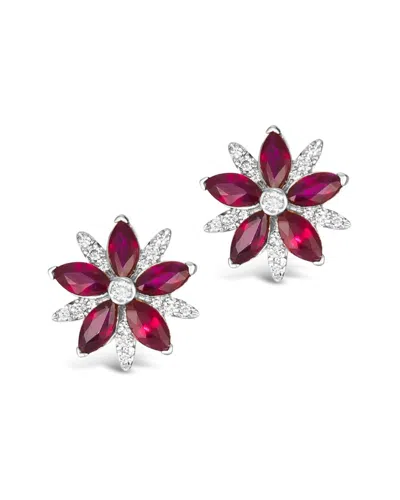 LE VIAN LE VIAN® 14K 1.81 CT. TW. DIAMOND & RUBY EARRINGS