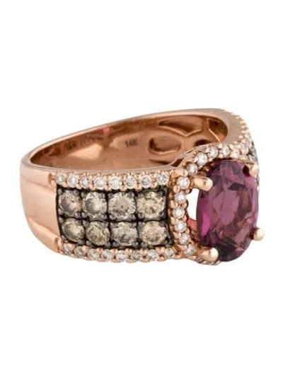 Pre-owned Le Vian 14k 1.85ct Rhodolite & 1.19ctw Diamond Cocktail Ring In Multicolor