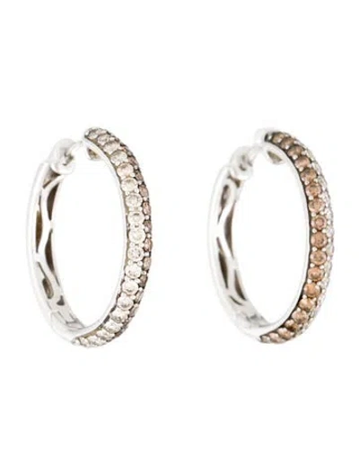 Pre-owned Le Vian 14k 1.87ctw Diamond Hoop Earrings In Multi