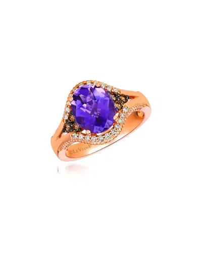 Le Vian 14k 1.91 Ct. Tw. Diamond & Amethyst Eternity Ring In Gold