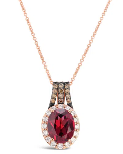 Le Vian 14k 2.02 Ct. Tw. Diamond & Rhodolite Pendant In Gold