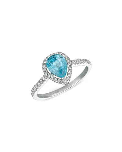Le Vian 14k 2.05 Ct. Tw. Diamond & Blue Zircon Ring In Brown