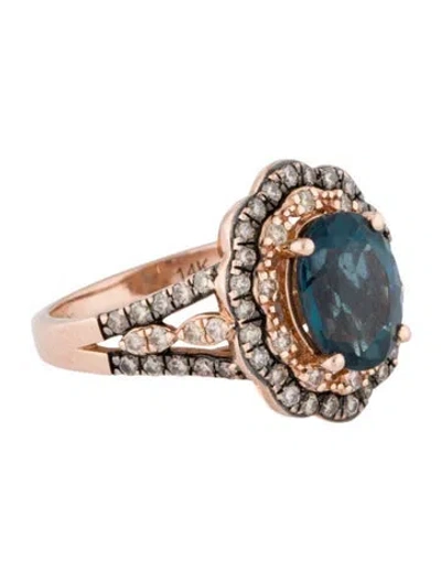 Pre-owned Le Vian 14k 2.27ct Topaz & Diamond Cocktail Ring In Multi