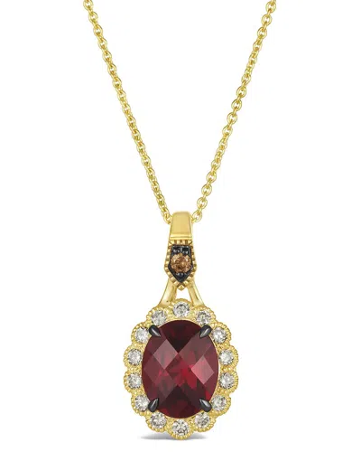 Le Vian 14k 2.40 Ct. Tw. Diamond & Garnet Pendant In Gold