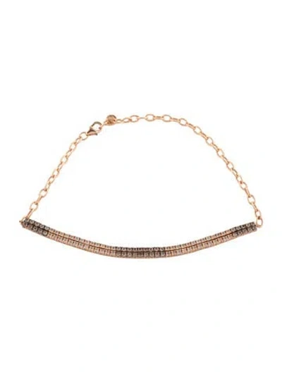 Pre-owned Le Vian 14k 2.50ctw Diamond Double Strand Link Bracelet, 9.5" In Multicolor