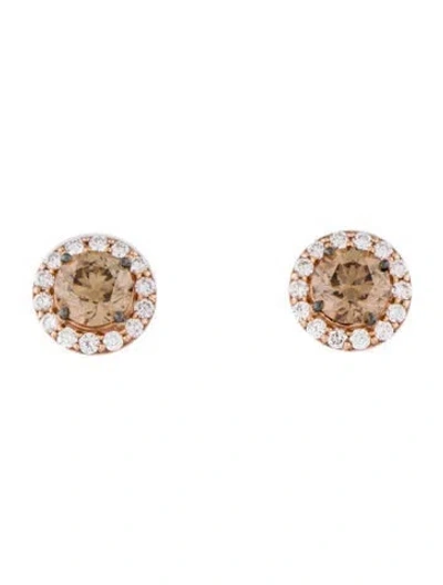 Pre-owned Le Vian 14k 2.50ctw Diamond Stud Earrings In Multi