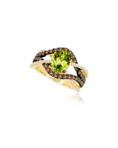 LE VIAN LE VIAN® 14K 2.53 CT. TW. DIAMOND & PERIDOT HALF-ETERNITY RING