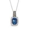 Le Vian ® 14k 2.54 Ct. Tw. Diamond & London Blue Topaz Drop Pendant In Metallic