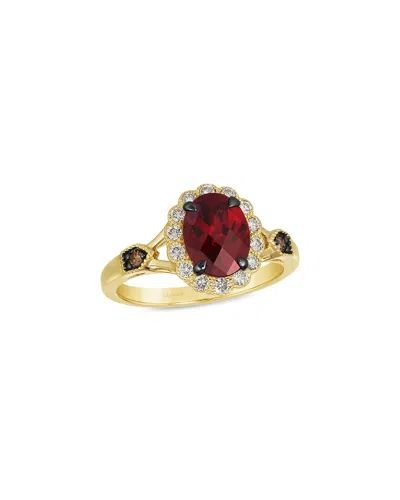LE VIAN LE VIAN® 14K 2.67 CT. TW. DIAMOND & GARNET COLOR BLOCKING SEMI PRECIOUS RING
