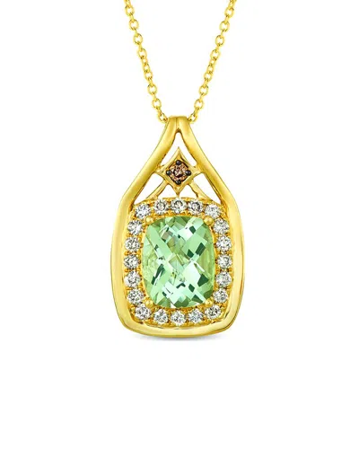 Le Vian ® 14k 2.75 Ct. Tw. Diamond & Green Quartz Pendant In Gold